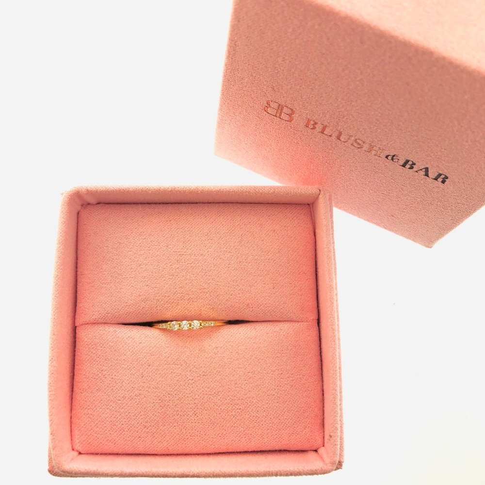 Women's Blush & Bar Gold Emie Ring